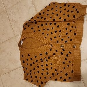 Madewell Hillview Cardigan Sweater in Painted dots